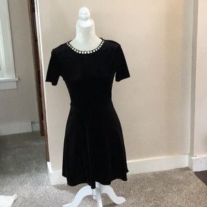 Black velvet dress